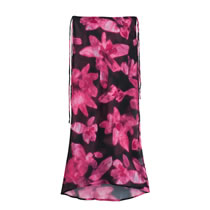Fashion Color Silk Satin Printed Skirt
