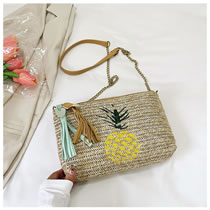 Fashion Pineapple Straw Pineapple Large Capacity Messenger Bag