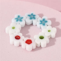 Fashion Mixed Color Resin Flower Ring