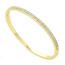Fashion Gold Gold-plated Copper Round Bracelet With Diamonds