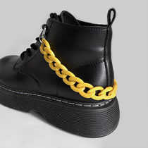 Fashion Yellow Shoe Chain Acrylic Colored Chain Detachable Shoe Chain