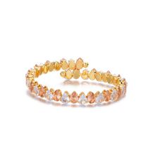 Fashion Orange Geometric Pear Drop Diamond Bracelet
