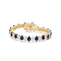 Fashion White Blue Bracelet Geometric Pear Drop Diamond Bracelet