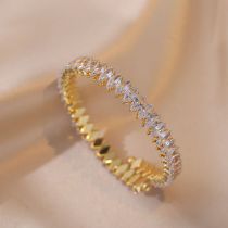 Fashion White Geometric Oval Diamond Bracelet