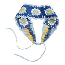 Fashion Sunflower Knitted Headband Blue - 1pc Knitted Sunflower Headband