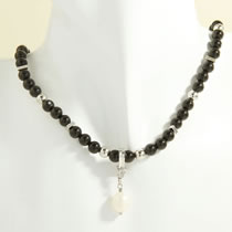 Fashion Black Onyx Tassel Pearl Multicolored Onyx Beaded Pearl Necklace