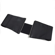 Fashion Black Faux Leather Zipped Elastic Waist Belt