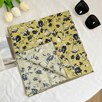 Fashion Black And White Leaf Brown Bottom - Cotton And Linen Square Scarf Imitation Silk Printed Scarf