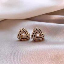 Fashion 3# Alloy Diamond Triangle Stud Earrings