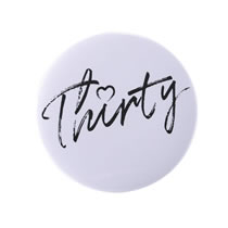 Fashion Twenty Three# Alloy Print Geometric Round Tinplate Brooch