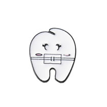 Fashion 2# Alloy Geometric Medical Tooth Paint Brooch