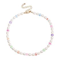 Fashion Colorful Pearl Necklace Pearl Star Moon Beaded Necklace