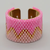 Fashion 12# Bead Braided Geometric Split Ring