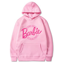 Fashion Pink-2 Polyester Letter Print Hoodie