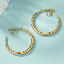 Fashion Gold Alloy Geometric C-shaped Ear Clip Earrings