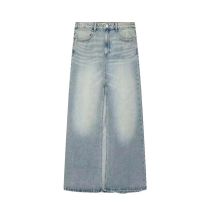 Fashion Blue Denim Slit Skirt