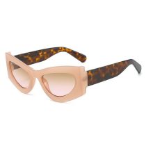 Fashion Jelly Powder Frame Tea Powder Tablets Cat Eye Large Frame Sunglasses