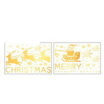 Fashion Bq151 Golden Elk Christmas Window Stickers
