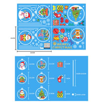 Fashion Colorful Christmas Stickers Bq027 Christmas Window Stickers