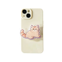 Fashion Tpu Yellow Material Shell + Cat Holder Tpu Cat Apple Phone Case