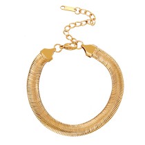 Fashion Gold Titanium Chain Snake Chunky Chain Bracelet