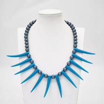 Fashion 12# Horn Pearl Beaded Necklace