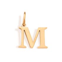 Fashion M-rose Gold Stainless Steel 26 Letters Diy Pendant