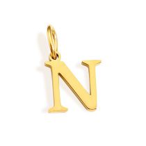 Fashion N-gold Stainless Steel 26 Letters Diy Pendant
