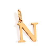Fashion N-rose Gold Stainless Steel 26 Letters Diy Pendant