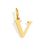 Fashion V-gold Stainless Steel 26 Letters Diy Pendant