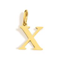Fashion X-gold Stainless Steel 26 Letters Diy Pendant