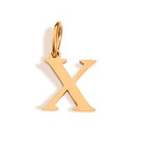 Fashion X-rose Gold Stainless Steel 26 Letters Diy Pendant