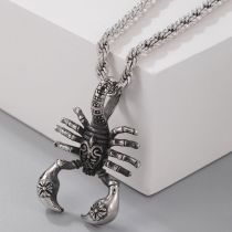 Fashion Silver Stainless Steel Scorpion Men's Necklace