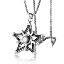 Fashion Pentagram Stainless Steel Chain Stainless Steel Star Men's Necklace