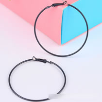 Fashion Grey Acrylic Painted Round Earrings