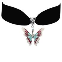 Fashion 3# Alloy Butterfly Velvet Collar