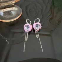 Fashion B Tassel Earrings Alloy Diamond Geometric Strawberry Hoop Earrings