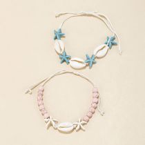 Fashion 8# Shell Starfish Braided Bracelet Set
