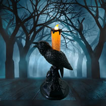 Fashion Crow Lights Orange Plastic Crow Light Candlestick Ornament
