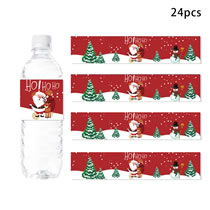 Fashion Style 4 (5*24cm) 24 Sheets/set Christmas Bottle Stickers
