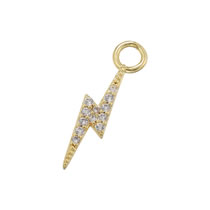 Fashion Golden White Diamond Lightning Copper And Diamond Lightning Lightning Pendant Accessories
