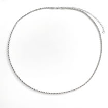 Fashion Silver Stainless Steel Twist Chain Waist Chain