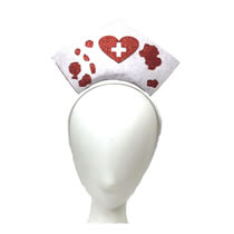 Fashion White Felt Nurse Cap Headband