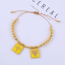Fashion 12# Geometric Bead Woven Heart Cross Bracelet
