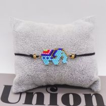 Fashion 16# Bead Woven Elephant Bracelet