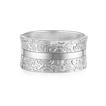 Fashion Silver Metal Embossed Bracelet