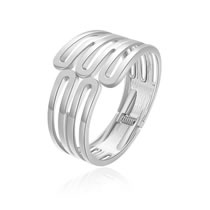 Fashion Silver Metal Geometric Ring Bracelet