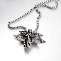 Fashion Silver Copper Angel Men's Necklace