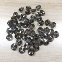 Fashion Transparent Gray 50 Pieces Single Hole Satellite Round Crystal Diy Accessories