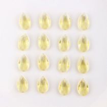 Fashion Light Yellow 20 Pieces Drop-shaped Crystal Diy Accessories
